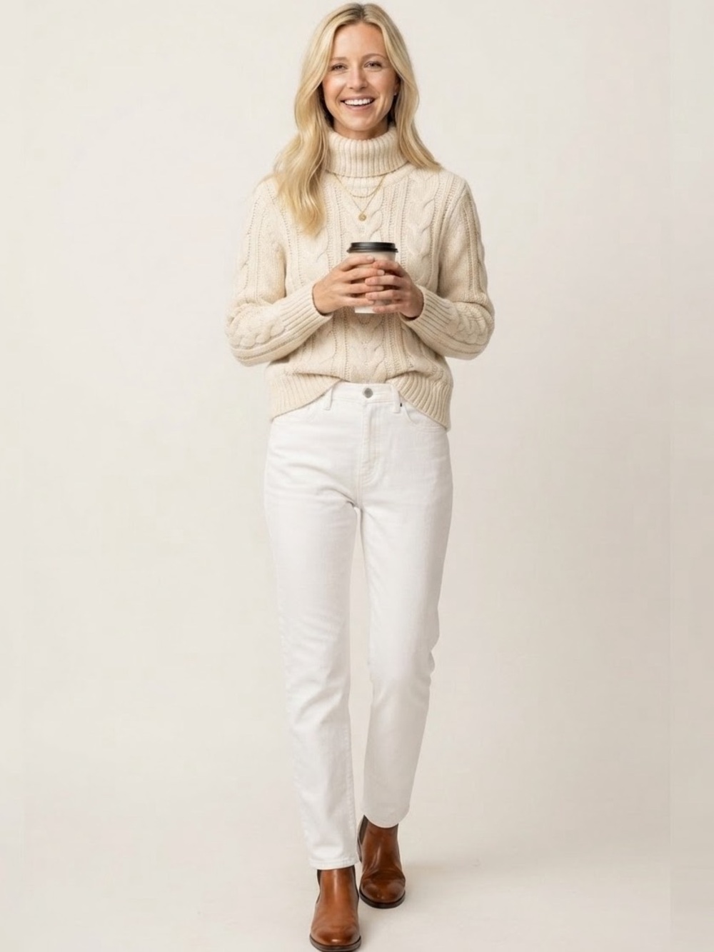 Vintage Calvin Klein White Denim Jeans Size 8 High Waisted 100% Cotton Made USA